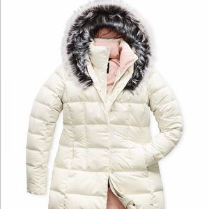 The North Face faux fur collar coat